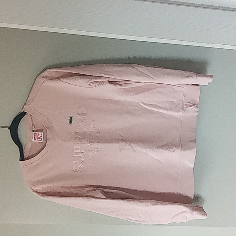 Women's medium size Supreme Lacoste live sweater